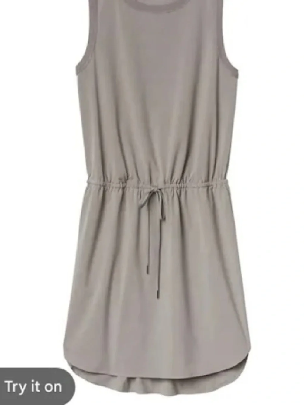 Athleta Rincon Dress, Decadent Tan, with an elasticated waistband size S - Picture 3 of 13